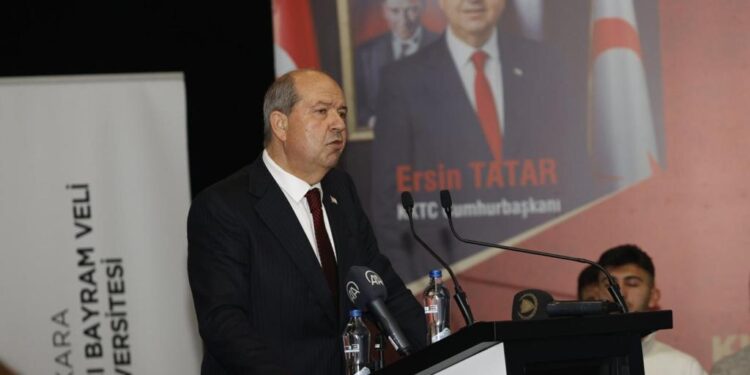 Cumhurbaşkanı Tatar Ankara’da “Doğu Akdeniz Jeopolitiği ve KKTC” konulu konferans verdi