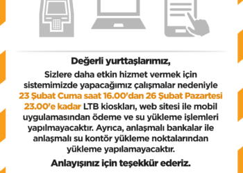 LTB’DE SİSTEM YENİLEMESİNDEN DOLAYI BAZI İŞLEMLER YAPILAMAYACAK
