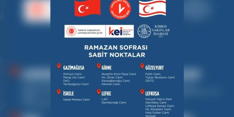 TC BÜYÜKELÇİLİĞİ TARAFINDAN RAMAZAN BOYUNCA İFTAR YEMEĞİ VERİLECEK