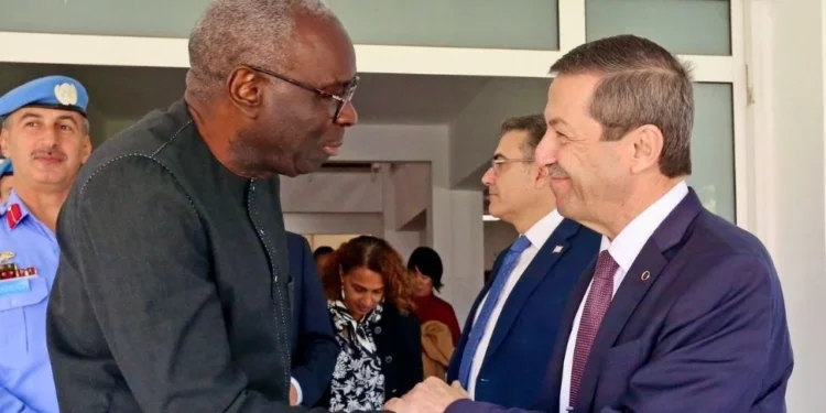 ERTUĞRULOĞLU, BM’NİN KIBRIS ÖZEL TEMSİLCİSİ DİAGNE İLE GÖRÜŞTÜ